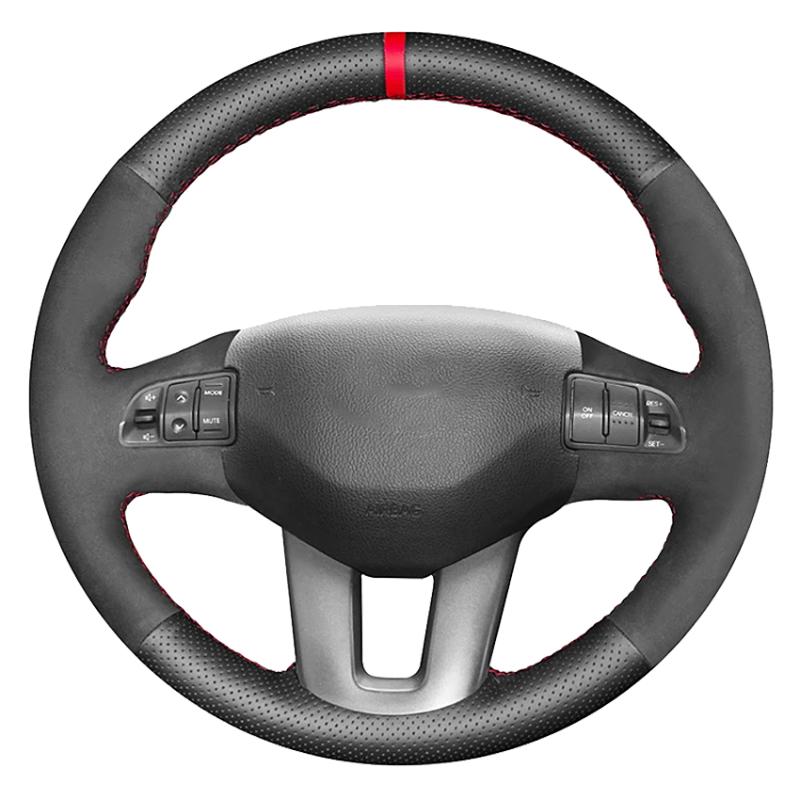 Steering Wheel Covers Black Suede Leather Hand-stitched Car Cover For Kia Sportage 3 2010-2021 Ceed Cee'd 2009-2012
Steering Wheel Covers Black Suede Leather Hand-stitched Car Cover For Kia Sportage 3 2010-2021 Ceed Cee'd 2009-2012