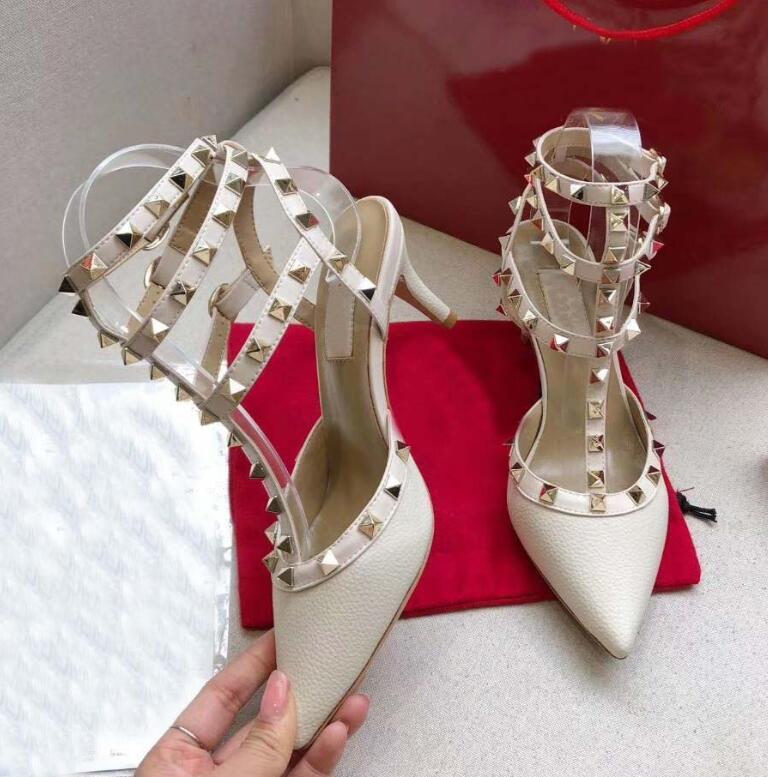 Rivet With Thick Heel Shoes Cowhide Upper And Sheepskin Lining Designer High Heels Sandals , Height 6.5cm ~ 9.5cm Shoe, #14 
Rivet With Thick Heel Shoes Cowhide Upper And Sheepskin Lining Designer High Heels Sandals , Height 6.5cm ~ 9.5cm Shoe, #14