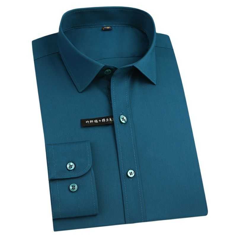 Plus size 5xl solid Elastic stretch bamboo fiber soft comfortable long sleeve easy care formal mens dress shirts male tops 210628, Zl06
Plus size 5xl solid Elastic stretch bamboo fiber soft comfortable long sleeve easy care formal mens dress shirts male tops 210628, Zl06