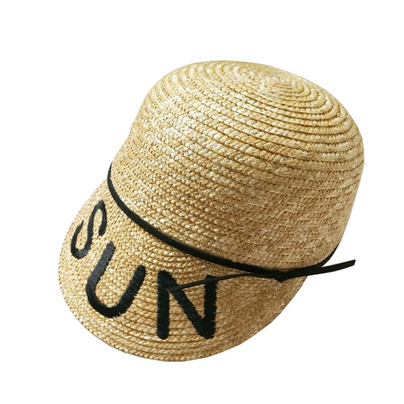 

Straw Baseball Cap SUN SHINE Embroidered Letters Equestrian Fashion Trend Visor Sunshade Beach Hat RH Wide Brim Hats, Sun letter