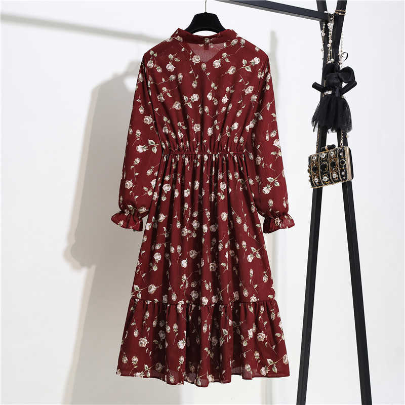 11 Style Beautiful Fashion Summer Women Long Sleeve Dress Retro Collar Casual High Waist Dresses Floral Print Chiffon Clothing Y0603, 703-black
11 Style Beautiful Fashion Summer Women Long Sleeve Dress Retro Collar Casual High Waist Dresses Floral Print Chiffon Clothing Y0603, 703-black