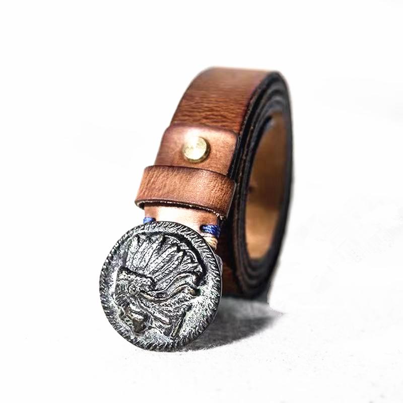 Belts Designer Men's Italian Full-grain Cowhide Belt Luxury Retro Antique Brass Buckle Jeans Fashion Casual Riem Length 135cm, Brown
Belts Designer Men's Italian Full-grain Cowhide Belt Luxury Retro Antique Brass Buckle Jeans Fashion Casual Riem Length 135cm, Brown