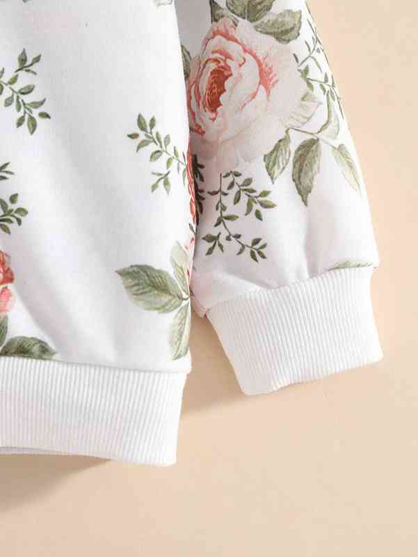 Baby Floral Print Pullover & Sweatpants SHE