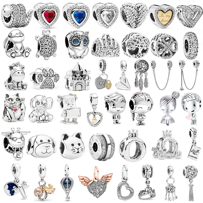 Silver Color Lucky Cat Safety Chain Dog Paw Crown Owl Love Pendant Fit Pandora Charms Bracelets DIY Women Original Beads Jewelry
Silver Color Lucky Cat Safety Chain Dog Paw Crown Owl Love Pendant Fit Pandora Charms Bracelets DIY Women Original Beads Jewelry