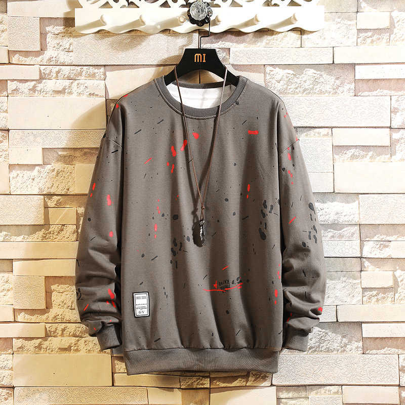 LIFENWENNA Hand-Painted Sweatshirts Men/Women Hoodies Art Painted Sweatshirt Winter Loose Tops 210528