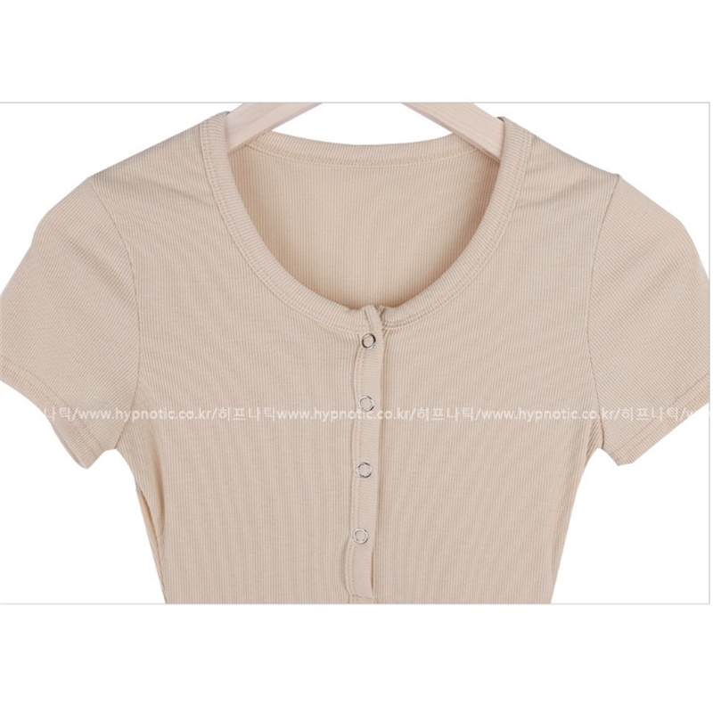 Sexy Summer Dress Women Button Short Sleeve Mini es Black Slim High Stretch Bodycon Party Vestidos 8945 210510