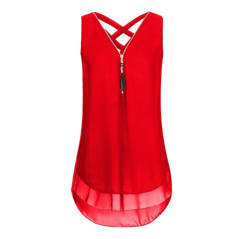 Women' Blouses & Shirts Women V-neck Sleeveless Loose Chiffon Shirt Ladies Tops And Summer Fashion Design, Black
Women' Blouses & Shirts Women V-neck Sleeveless Loose Chiffon Shirt Ladies Tops And Summer Fashion Design, Black