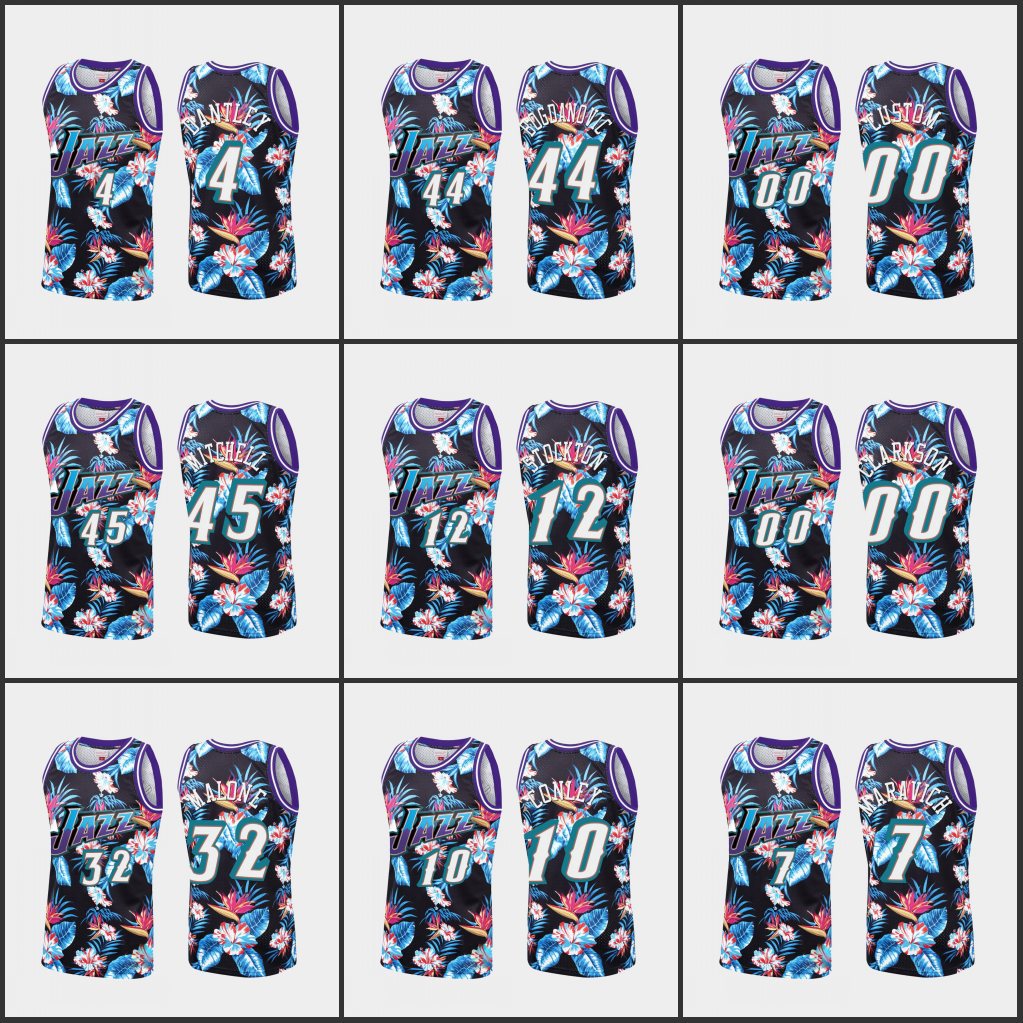 UtahJazzMen Donovan Mitchell Bojan Bogdanovic Rudy Gobert Mike Conley Jr. John Stockton Adrian Dantley Custom Floral Fashion Black Jersey
UtahJazzMen Donovan Mitchell Bojan Bogdanovic Rudy Gobert Mike Conley Jr. John Stockton Adrian Dantley Custom Floral Fashion Black Jersey