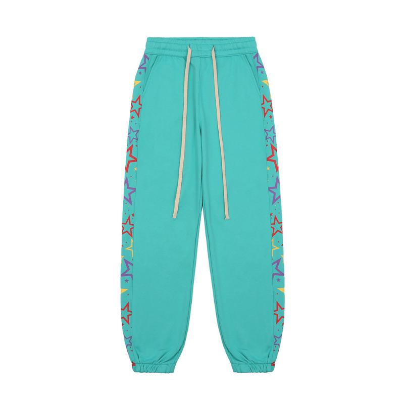 Men's Clothing European And American Fashion Brand Five-pointed Star Printing Pants Elastic Waist Guard Loose Casual