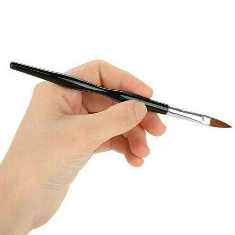 Nail Art Kits 5pcs Acrylic Uv Gel Carving Brush Glitter Pen Set Tools Brushes For Manicure Equipment Supply Professionals