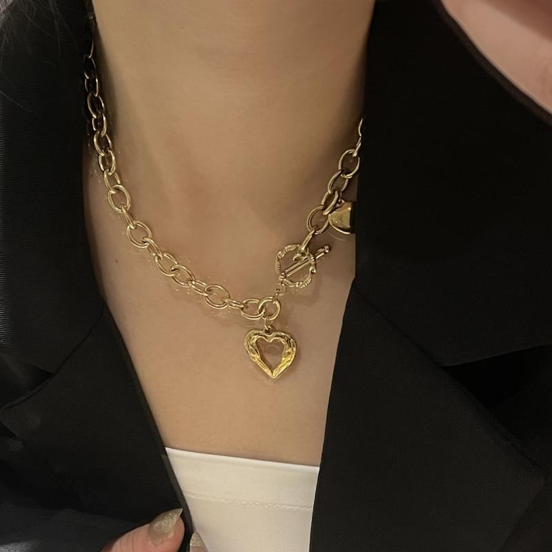 Chokers Punk Personality Vintage Simple K Gold Love Heart Clavicle Chain Necklace For Women Hiphop Street Style Aesthetic Jewelry
Chokers Punk Personality Vintage Simple K Gold Love Heart Clavicle Chain Necklace For Women Hiphop Street Style Aesthetic Jewelry