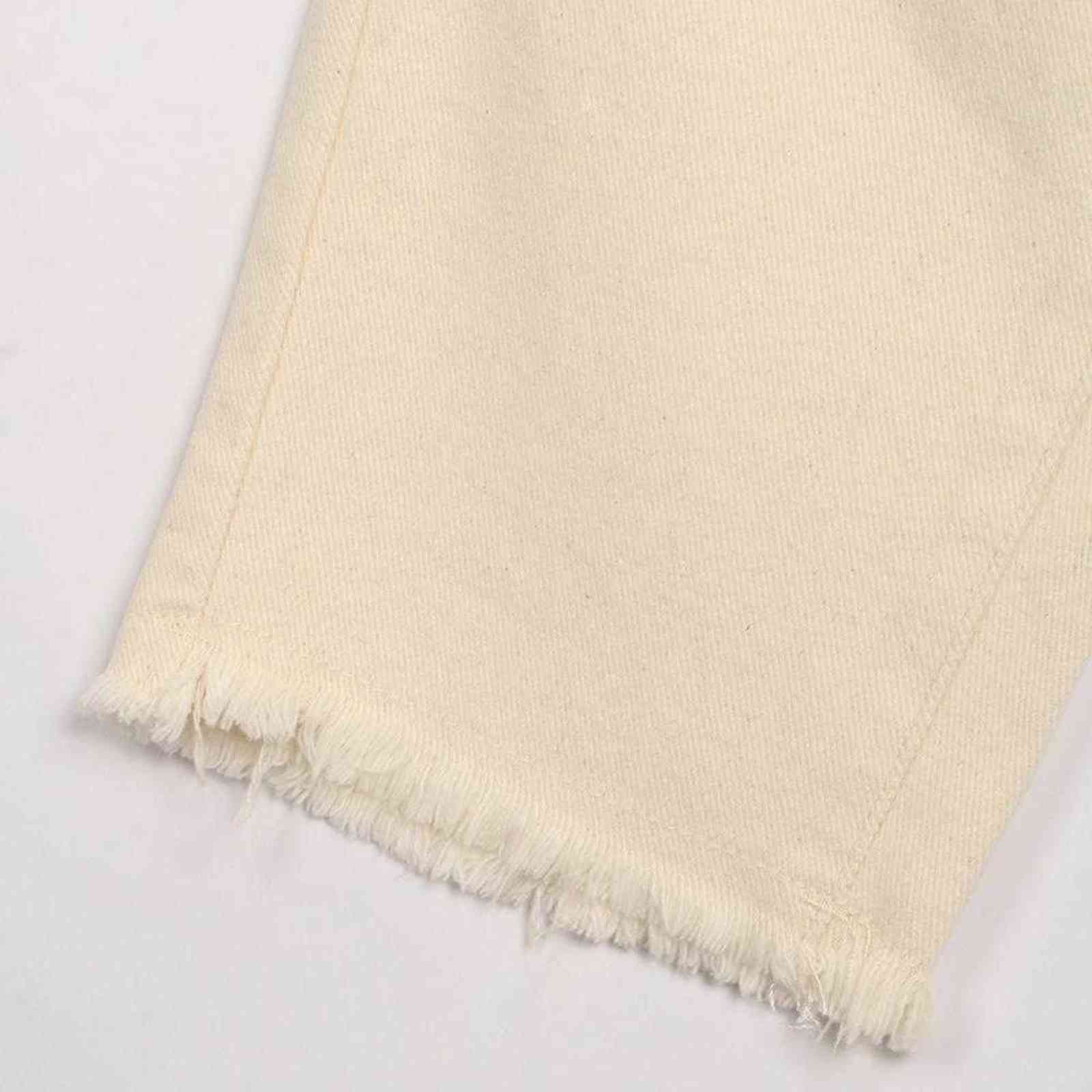 Wixra Stylish Solid Casual Women's Pants High Waist Pockets Long Trousers Spring Autumn Ladies Jeans Bottom 211124Z