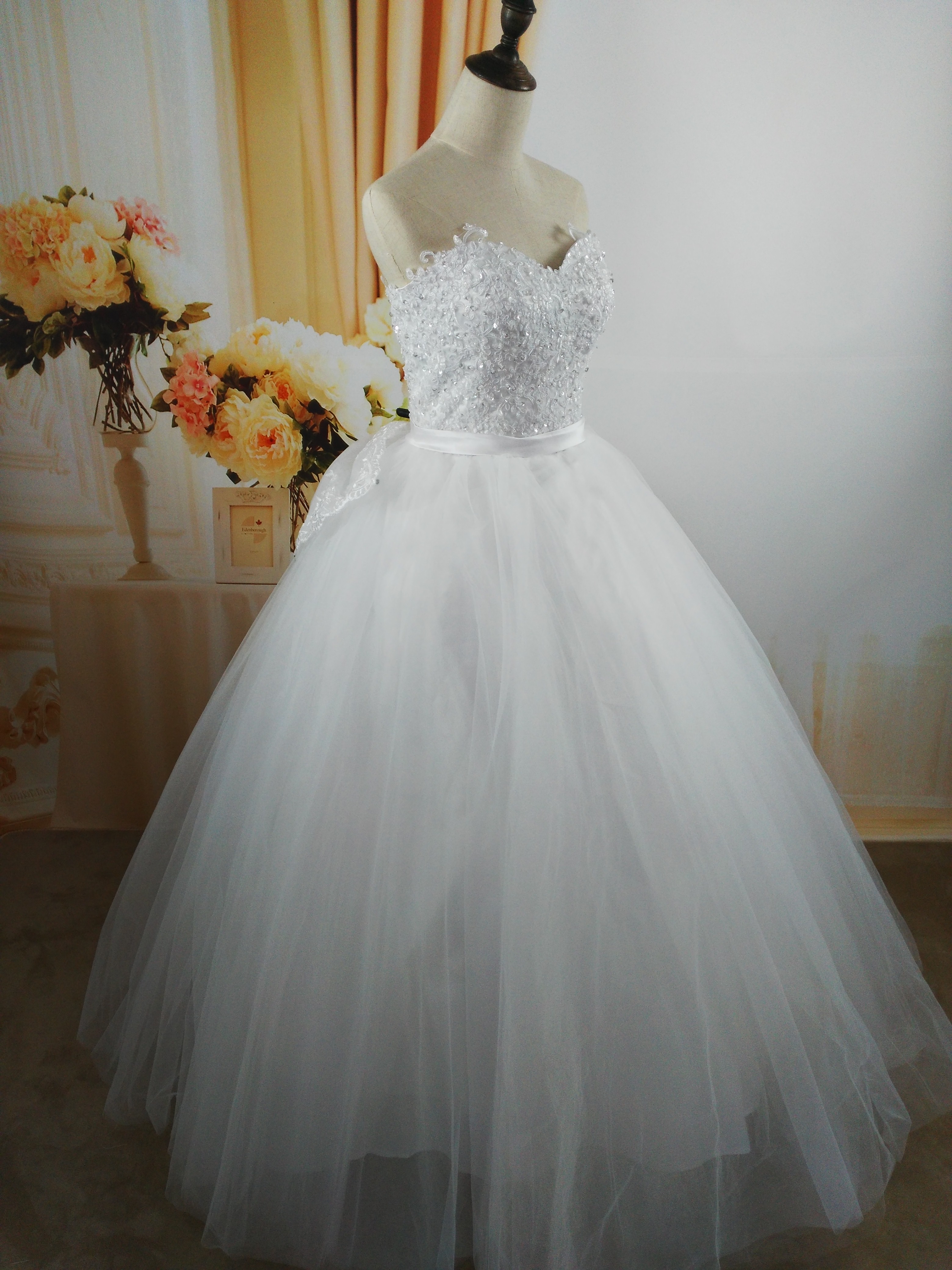 ZJ9008 High Quality Sequins Strapless Fashion White Ivory Brides Dresses Wedding Dress Bride Floor Length plus size maxi formal 2-26W