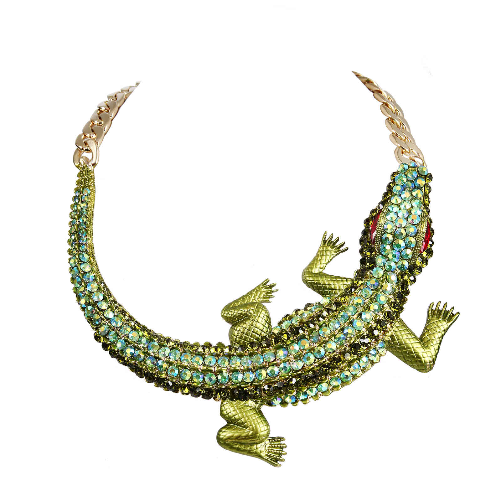 Tuliper Luxury Crocodile Necklace Choker Women Statement Green Alligator Animal Crystal Jewelry Collier Fashion Ice Out X0509
Tuliper Luxury Crocodile Necklace Choker Women Statement Green Alligator Animal Crystal Jewelry Collier Fashion Ice Out X0509