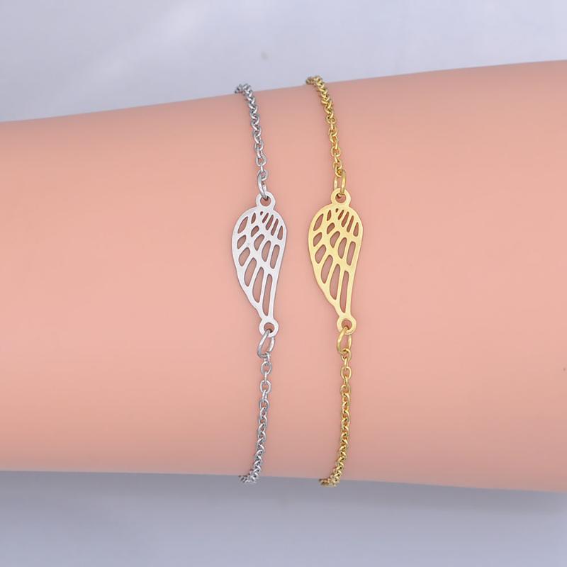 Link, Chain 100% Stainless Steel Dainty Angel Wing Charm Bracelet For Women Wholesale OEM Jewelry Order Accepted Fashion Bracelets
Link, Chain 100% Stainless Steel Dainty Angel Wing Charm Bracelet For Women Wholesale OEM Jewelry Order Accepted Fashion Bracelets