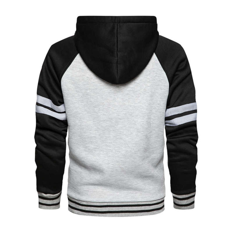 Hip Hop Autumn Mens Thick Fleece Hoodies Pure Color Men Thick Velvet Fabrics Winter Hoodies Jackets Drop 4XL 210927