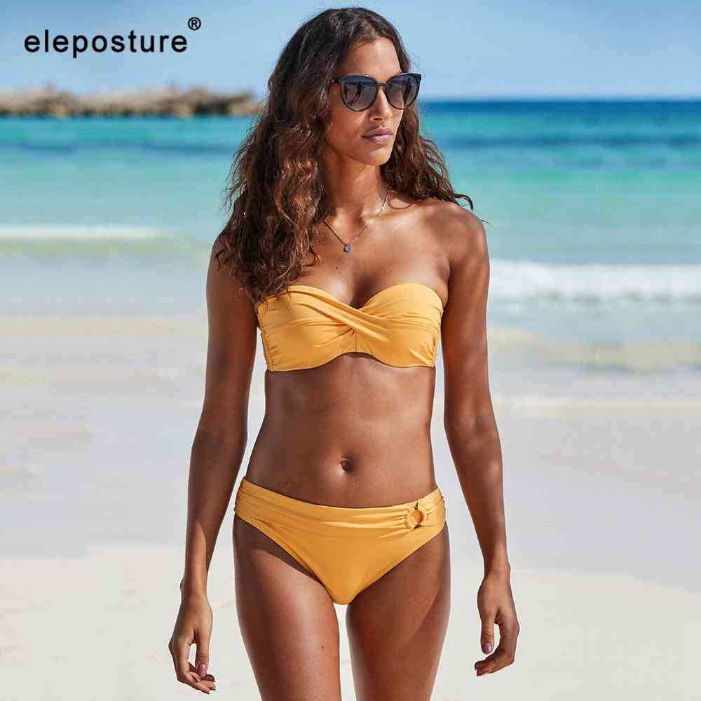Bikini Swimwear Women Two Pieces Swimsuit Female Bandeau Push Up Set Bather Bathing Suits Summer Beach Wear Swimming 210521, Black
Bikini Swimwear Women Two Pieces Swimsuit Female Bandeau Push Up Set Bather Bathing Suits Summer Beach Wear Swimming 210521, Black