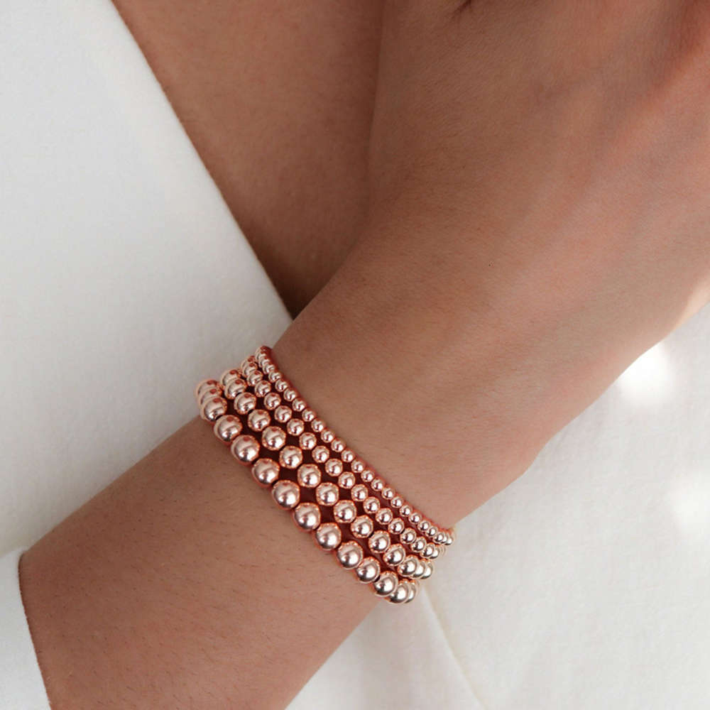 Wholale Lucky 14k Gold Filled Beads Beaded Stackable Bracelets Beaded Stretch Bracelet Minimalist7675073