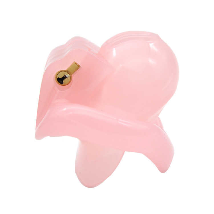 The Nub of HT V3 Male Resin Chastity Device,Cock Cage with 4 Size Penis Ring,Cock Ring,Adult Game,Chastity Belt,A380-0 Y201118