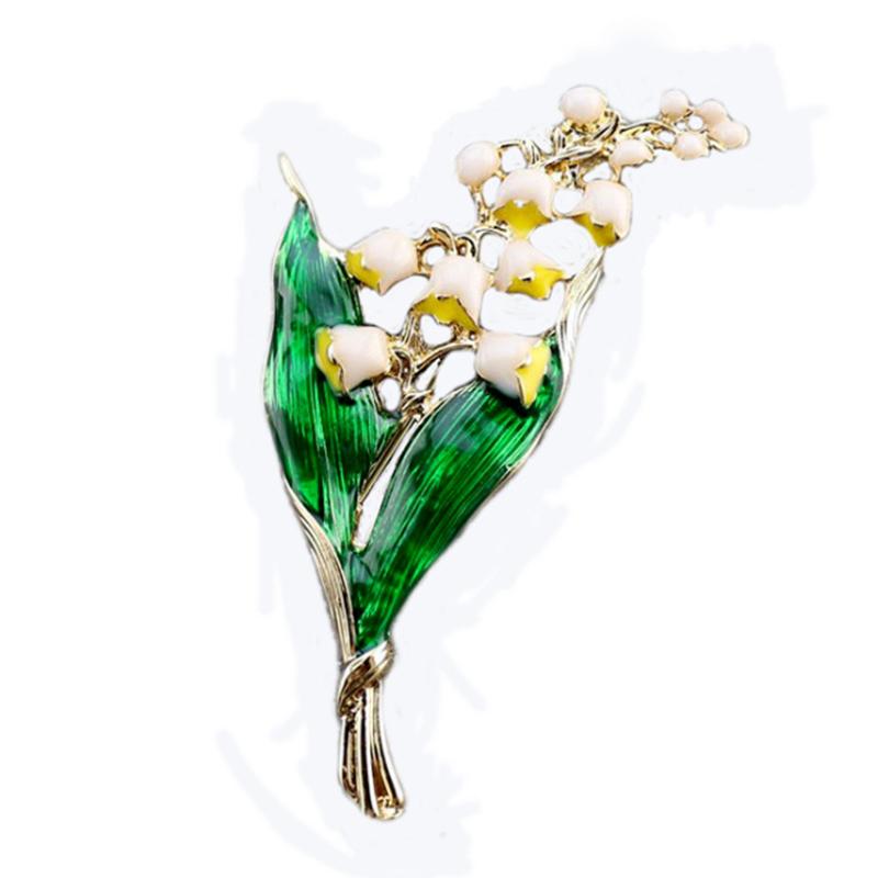Pins, Brooches Elegant Unisex Golden Plated Lily Of The Valley Flores Convallariae Green Enamel Leaves Metal Suit Dress Coat Cloth Art
Pins, Brooches Elegant Unisex Golden Plated Lily Of The Valley Flores Convallariae Green Enamel Leaves Metal Suit Dress Coat Cloth Art