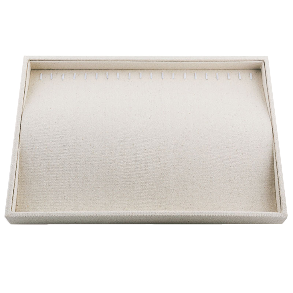 Linen Stackable Jewelry Tray Necklace Showcase Ring Display Organizer Case for Jewelry Shop Mall