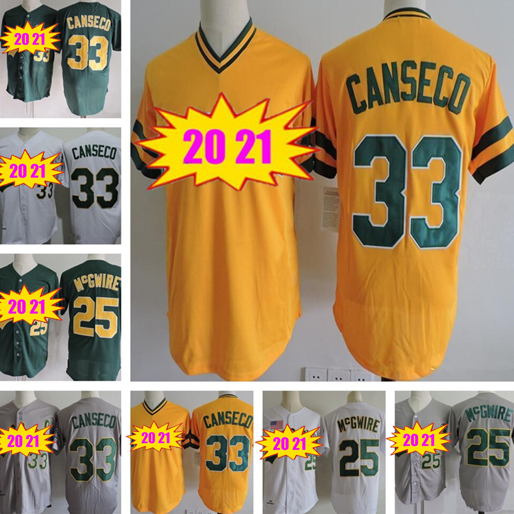 Retro Top quality 33 Jose Canseco Jersey Mark 25 Mcgwire Mens white grey yellow stitched Men baseball Jerseys, Blue;black
Retro Top quality 33 Jose Canseco Jersey Mark 25 Mcgwire Mens white grey yellow stitched Men baseball Jerseys, Blue;black