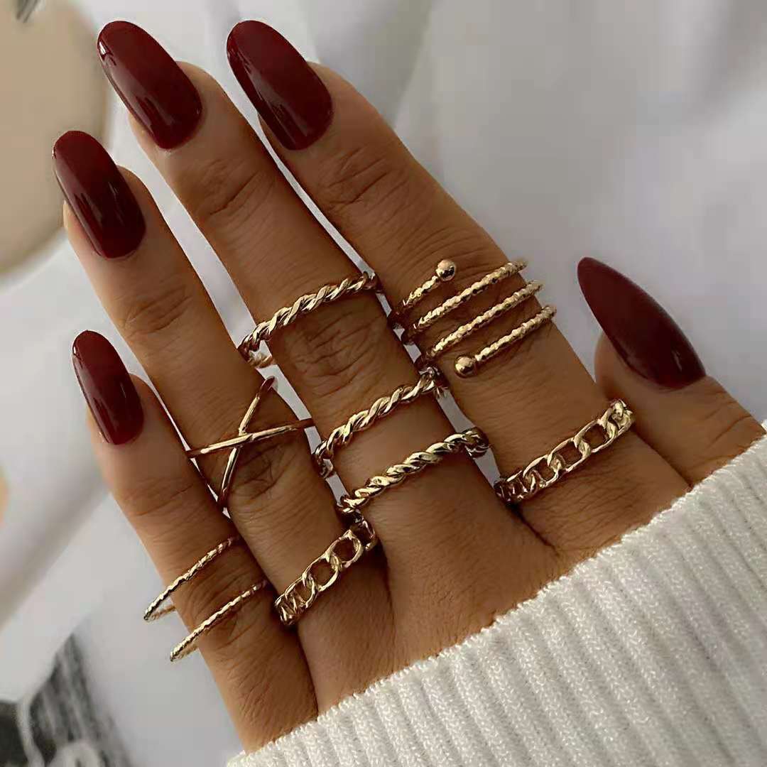 Bohemian Style Creative Simple Multi-layer Twisted Gold Joint Ring 8-piece Set, Silver
Bohemian Style Creative Simple Multi-layer Twisted Gold Joint Ring 8-piece Set, Silver