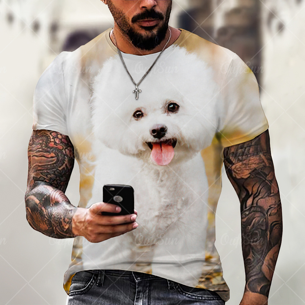 2021 summer fashion t-shirt new pet dog digital print street casual short sve t-shirt djy, White;black
2021 summer fashion t-shirt new pet dog digital print street casual short sve t-shirt djy, White;black