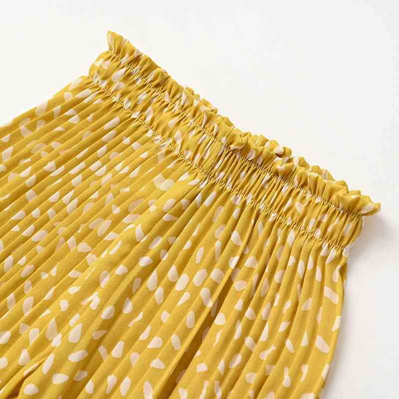 Summer children's chiffon girls casual polka dot mosquito cropped pants summer cool harem trousers P4269 210622