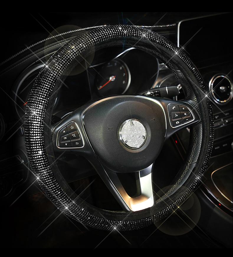 Steering Wheel Covers Creative Black Diamond Crystal Cover Auto Interior Accessories Rhinestone Car Headrest Neck Pillows Trash Can
Steering Wheel Covers Creative Black Diamond Crystal Cover Auto Interior Accessories Rhinestone Car Headrest Neck Pillows Trash Can