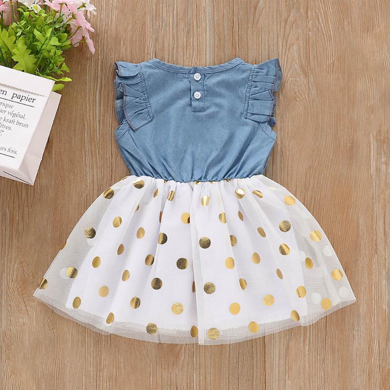 Girl's Dresses Toddler Baby Girl Dress Sleeveless Dot Print Born For Girls Clothes Denim Bow Princess Tulle, Blue
Girl's Dresses Toddler Baby Girl Dress Sleeveless Dot Print Born For Girls Clothes Denim Bow Princess Tulle, Blue