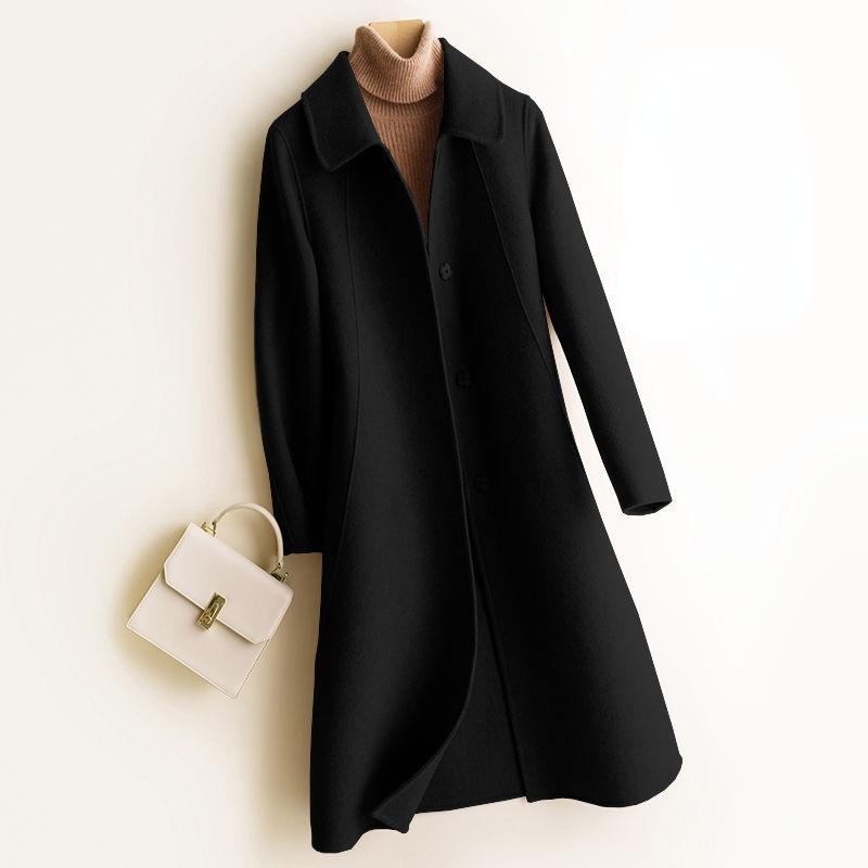 Women' Wool & Blends Coat Women Autumn Jacket Arrival Double-Sided Cashmere Alpaca Winter Long Woolen With Button Y514, Hei
Women' Wool & Blends Coat Women Autumn Jacket Arrival Double-Sided Cashmere Alpaca Winter Long Woolen With Button Y514, Hei