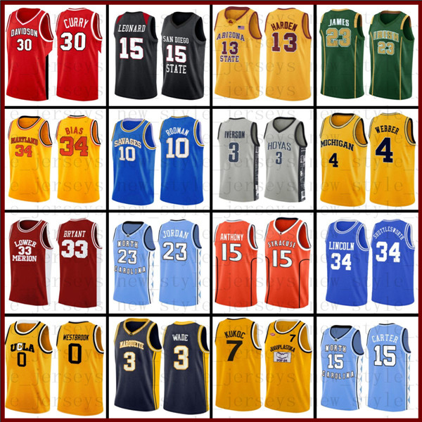 NCAA North Carolina Michael Kevin Harden Durant Basketball Jerseys Johnson Stephen Quincy Allen McCal Iverson Curry Westbrook Dwyane Vince Wade Carter, Black
NCAA North Carolina Michael Kevin Harden Durant Basketball Jerseys Johnson Stephen Quincy Allen McCal Iverson Curry Westbrook Dwyane Vince Wade Carter, Black