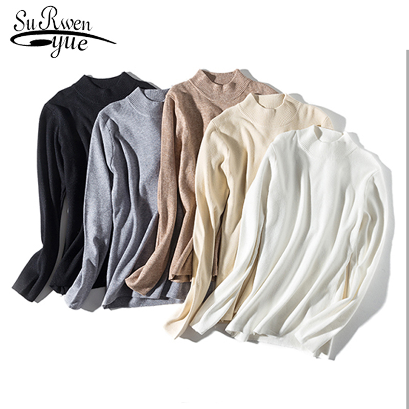 knitted women pullover sweater sueter mujer invierno winter clothes blusas de inverno feminina Office Lady 5882 50 210427
