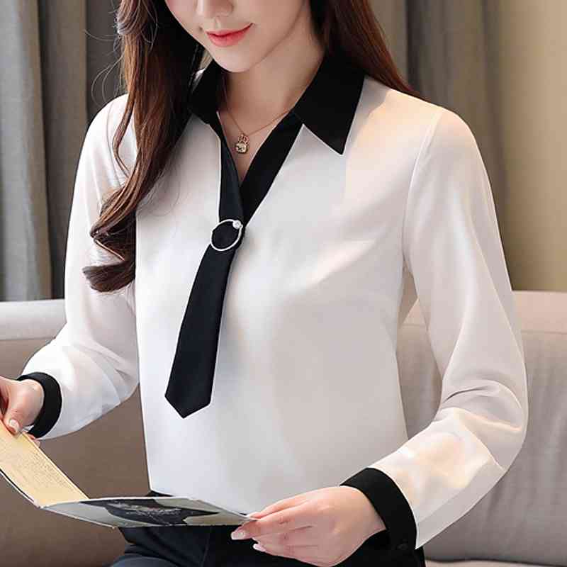 Blusas Mujer De Moda Turn Down Collar Office White Chiffon Blouse Women Tops Long Sleeve Blouse Women Blusa Feminina C496 210602, Gray-blue
Blusas Mujer De Moda Turn Down Collar Office White Chiffon Blouse Women Tops Long Sleeve Blouse Women Blusa Feminina C496 210602, Gray-blue
