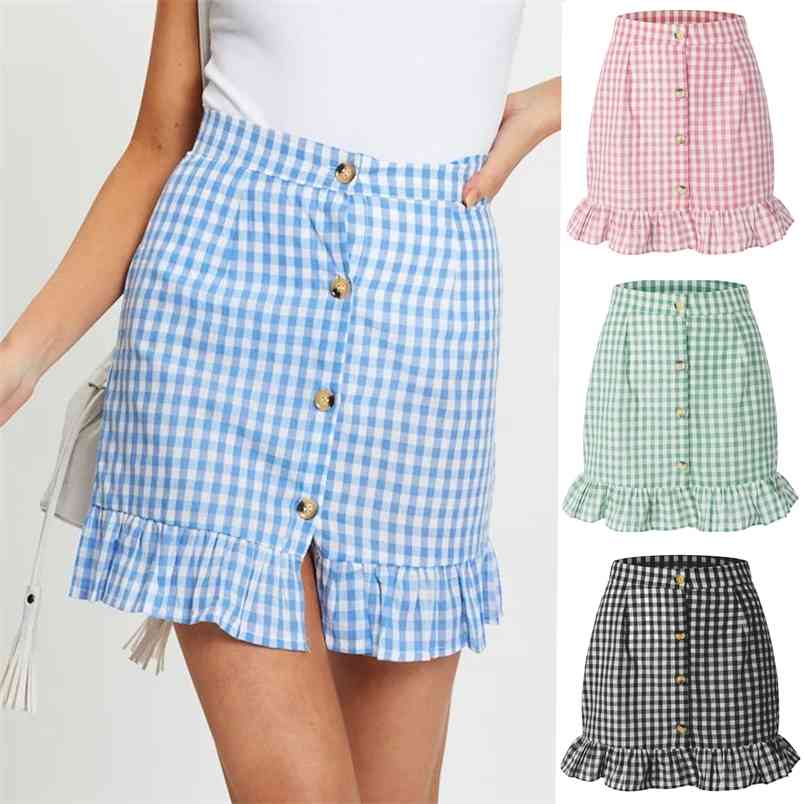 Single Breasted Plaid Skirt Pencil Summer High Waist Cotton Fish Tail Casual Fashion Pleated Mini 210604, Green
Single Breasted Plaid Skirt Pencil Summer High Waist Cotton Fish Tail Casual Fashion Pleated Mini 210604, Green