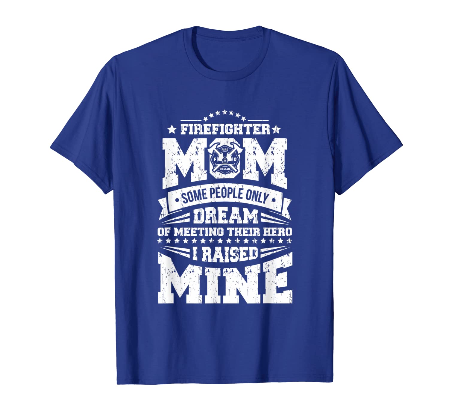 i raised my hero proud firefighter mom print t-shirt, White;black