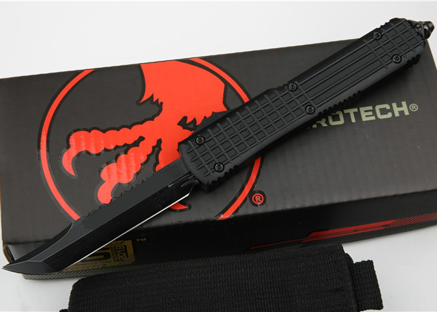 High End MT AUTO Tactical Knife D2 Steel Black Oxide Blade CNC 6061-T6 Handle EDC Pocket Knives With Nylon Bag And Retail Box
High End MT AUTO Tactical Knife D2 Steel Black Oxide Blade CNC 6061-T6 Handle EDC Pocket Knives With Nylon Bag And Retail Box