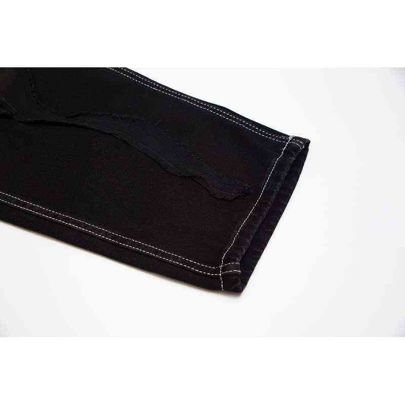 casual pants men's Retro skull letter embroidery Gothic jeans fashion loose straight wide leg 211111