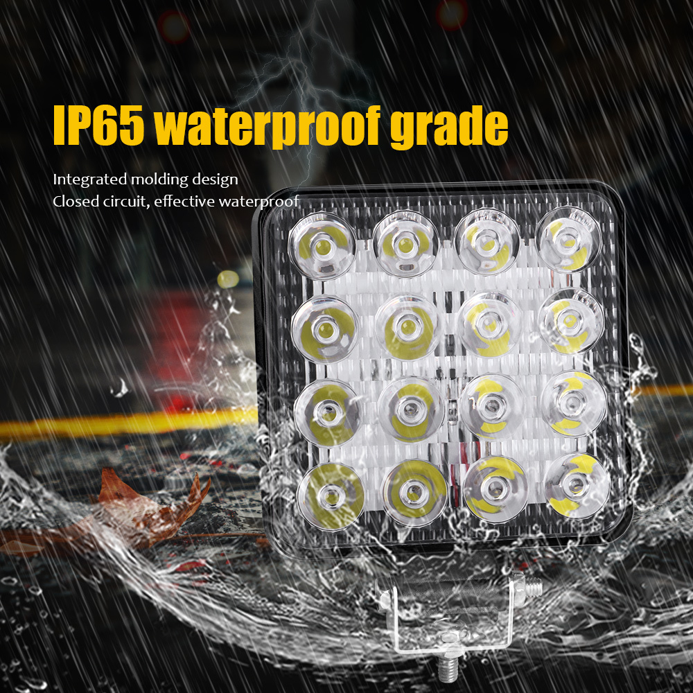 Led Light Bar Worklight 48W 16 LED Offroad Work Light 12V Fog Lamp For 4x4 LED SUV ATV Bar Tractor Headlight Bulbs Spotlight