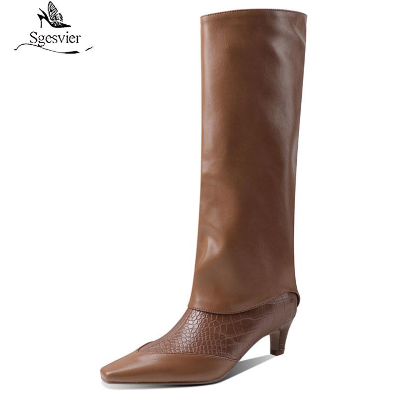 Boots Sgesvier 2021 Arrive Knee High Women Shoes Fashion Stone Pattern Autumn Winter Cowboy Western Big Size 43, Black
Boots Sgesvier 2021 Arrive Knee High Women Shoes Fashion Stone Pattern Autumn Winter Cowboy Western Big Size 43, Black