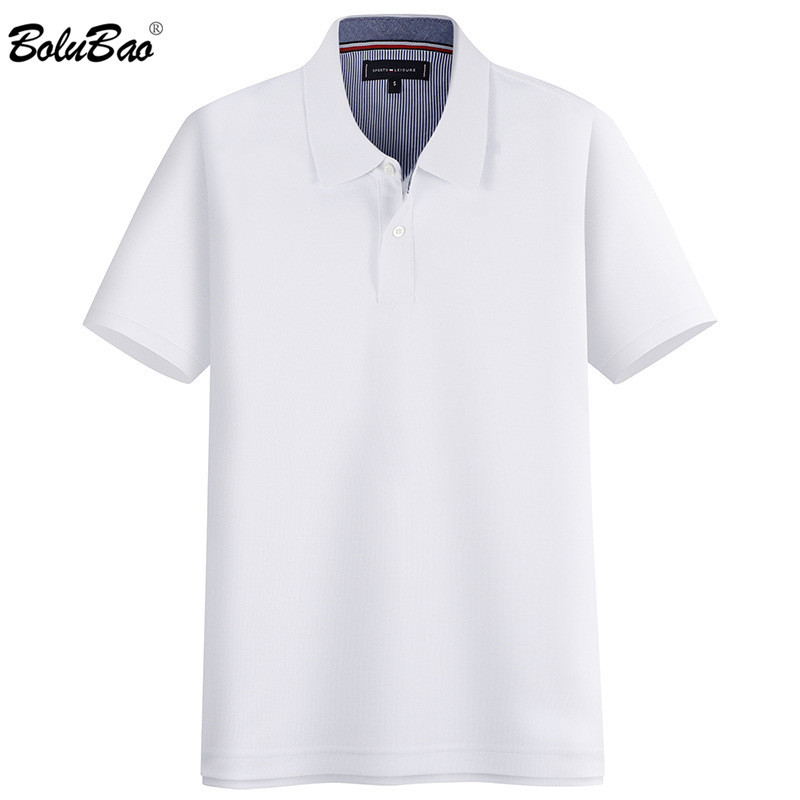 

BOLUBAO Summer Men Casual Polo Shirts Trendy Brand Men' Breathable Polo Shirt Solid Color Short Sleeve Polo Shirt Tops Male 210518, Black