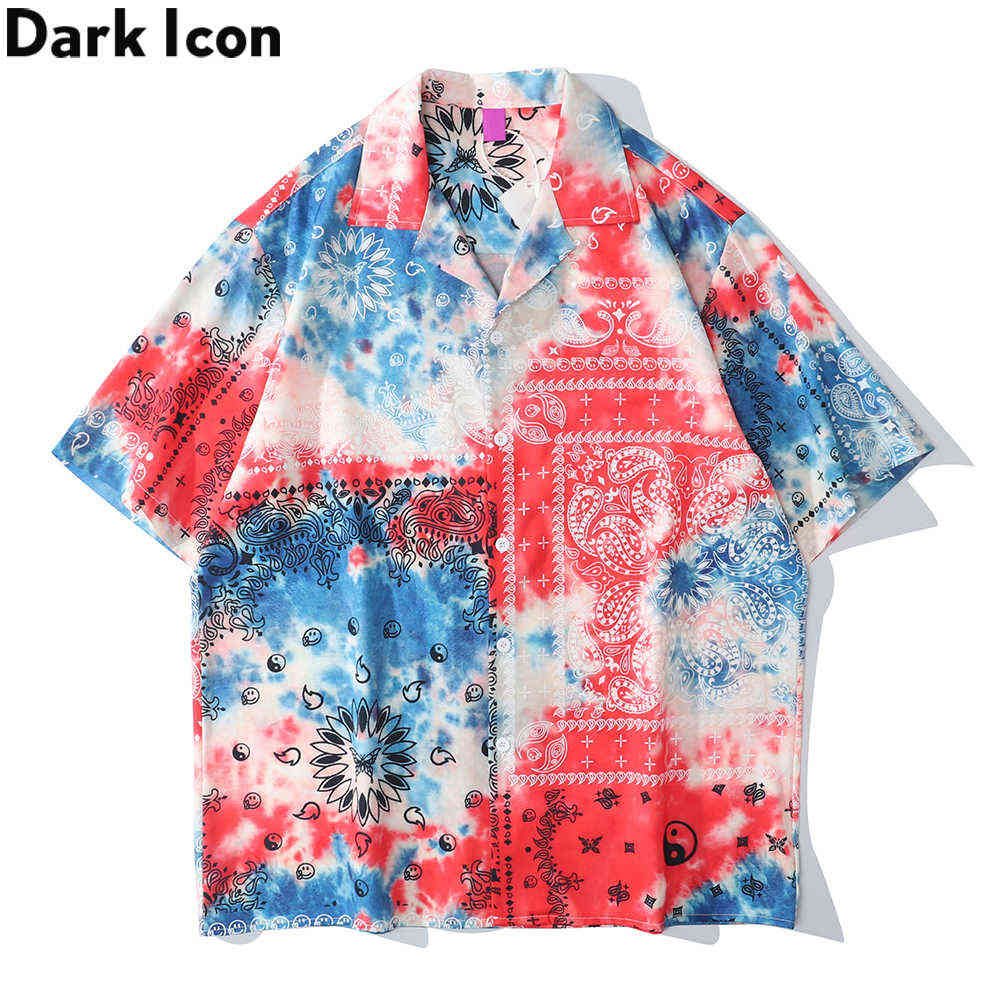 Red Tie Dyeing Bandana Hawaiian Shirt Men Summer Street Fashion Polo Shirt Oversized Men's Shirt 210603
Red Tie Dyeing Bandana Hawaiian Shirt Men Summer Street Fashion Polo Shirt Oversized Men's Shirt 210603