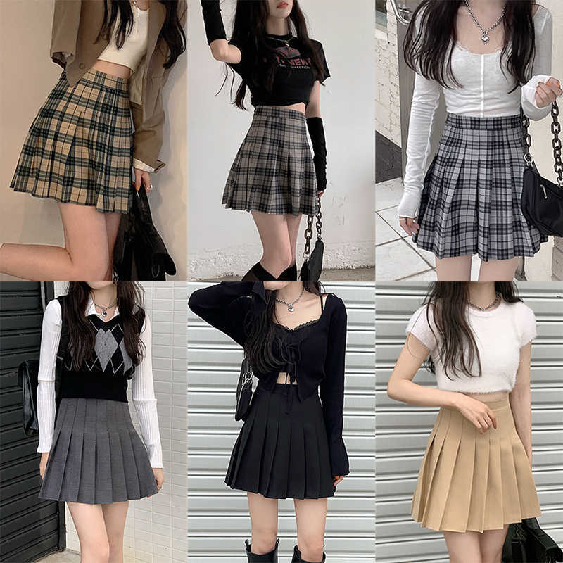 Summer Japanese jk plaid mini kawaii women's skirt casual high waist A-line chic pleated Harajuku big size sweet ins 210608, Gray grid
Summer Japanese jk plaid mini kawaii women's skirt casual high waist A-line chic pleated Harajuku big size sweet ins 210608, Gray grid