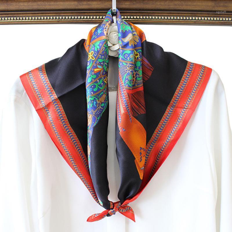 Scarves High-end Elegant Women's Exquisite Black Vintage Saddle Print Quality Satin Silk Square Ring Scarf, Blue;gray
Scarves High-end Elegant Women's Exquisite Black Vintage Saddle Print Quality Satin Silk Square Ring Scarf, Blue;gray