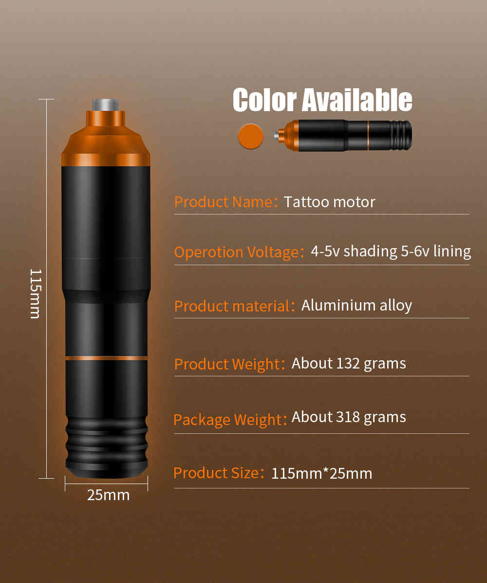 Tattoo Pen Gun With Strong Power ,Tattoo Rotary Tattoo Machine For Professional Tattoo Artists 210324