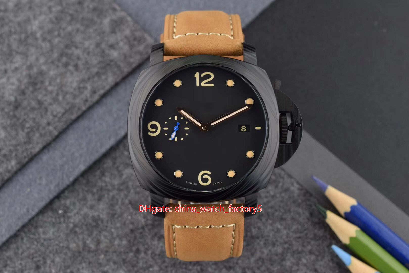 Topselling Top Quality Watches 44mm PAM661 PAM00661 PAM 661 00661 Carbon Fiber Leather Bands Mechanical Automatic Mens Men's Watch Wristwatches, No box papers
Topselling Top Quality Watches 44mm PAM661 PAM00661 PAM 661 00661 Carbon Fiber Leather Bands Mechanical Automatic Mens Men's Watch Wristwatches, No box papers