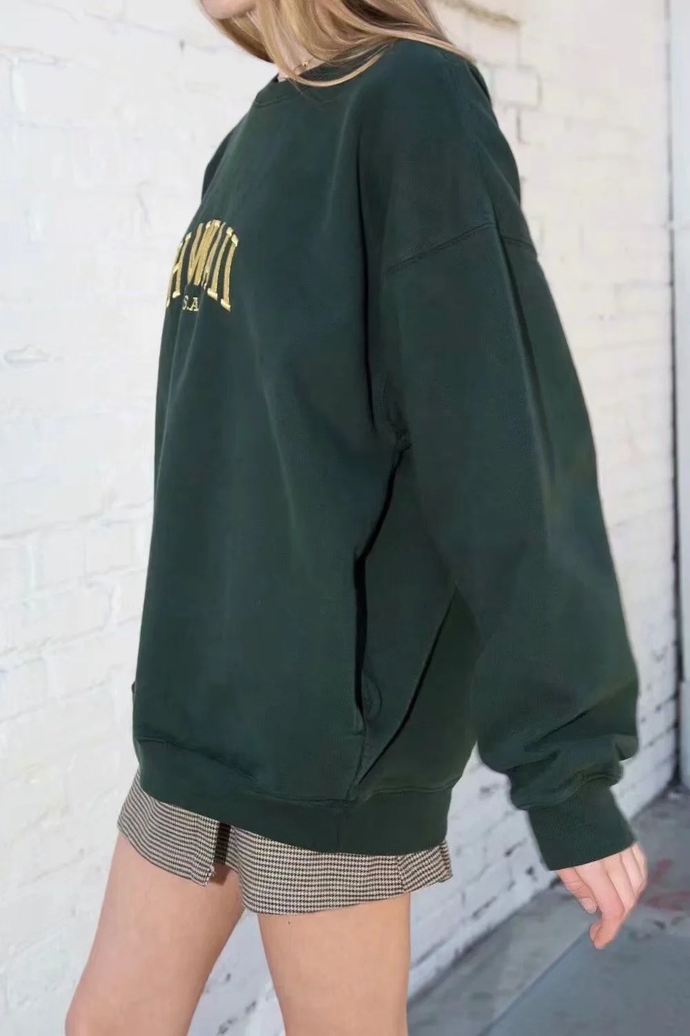 Nomikuma Korean Letters Embroidery Pullover Sweatshirt Causal Long Sleeve O-neck Top Jumper Autumn Winter New Hoodies 6C957 210427