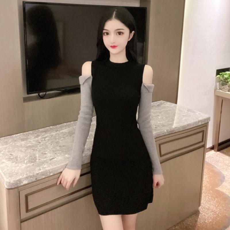 Casual Dresses Autumn All-match Sexy High Waist Off The Shoulder Long Sleeve Wrap Hip Sweater Dress Mini O Knitted Lady Bottom Robe Vestido, Black;gray
Casual Dresses Autumn All-match Sexy High Waist Off The Shoulder Long Sleeve Wrap Hip Sweater Dress Mini O Knitted Lady Bottom Robe Vestido, Black;gray