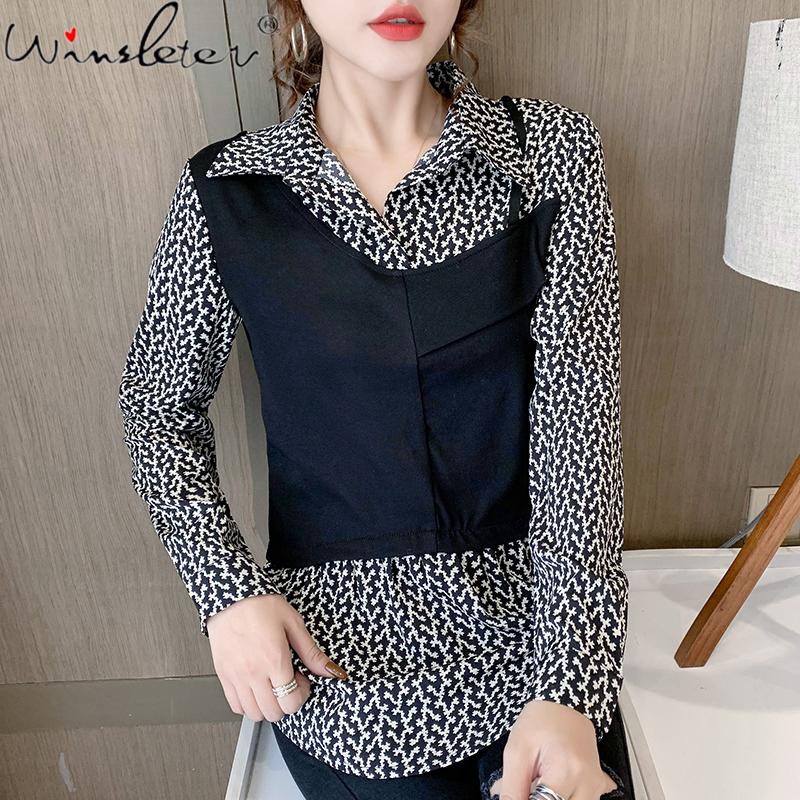 Women's Blouses & Shirts Spring Fall European Clothes Floral Blouse Fashion Patchwork Fake Two Pieces Elegant Women Print Pullover Shirt Top, White
Women's Blouses & Shirts Spring Fall European Clothes Floral Blouse Fashion Patchwork Fake Two Pieces Elegant Women Print Pullover Shirt Top, White